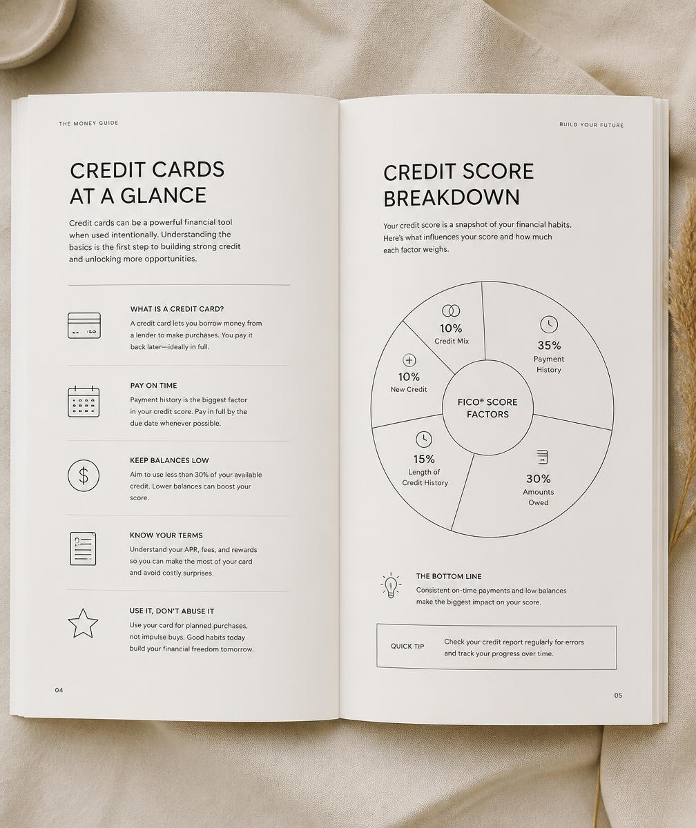 Sample spread: Credit cards at a glance